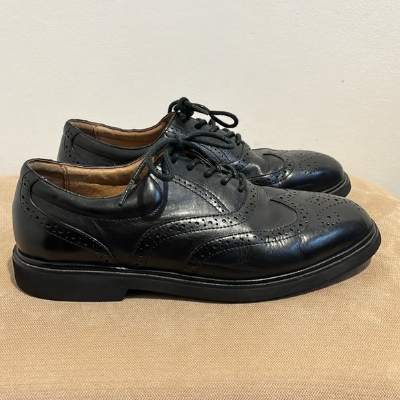 Florsheim Comfort Tech Men's 9 D Dress Shoes Bristow Wing Tip Black Oxfords - Picture 8 of 15